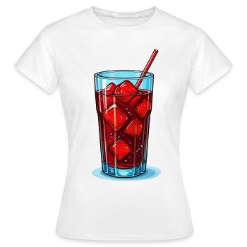 Ein Glas Cola - Frauen T-Shirt - Weiß - Vorne - AI Model Female 172 dark (172cm)