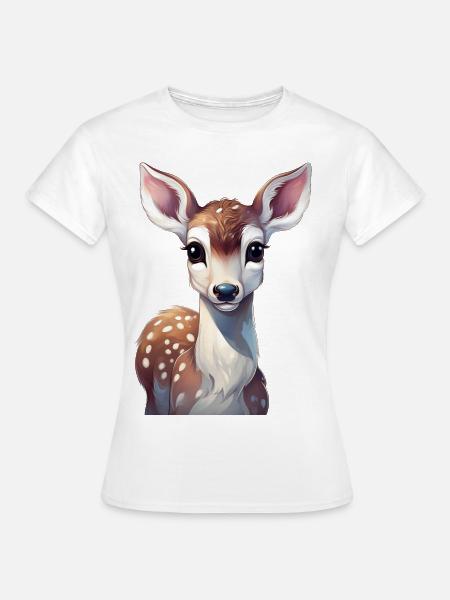 Reh Kitz - Frauen T-Shirt - Weiß