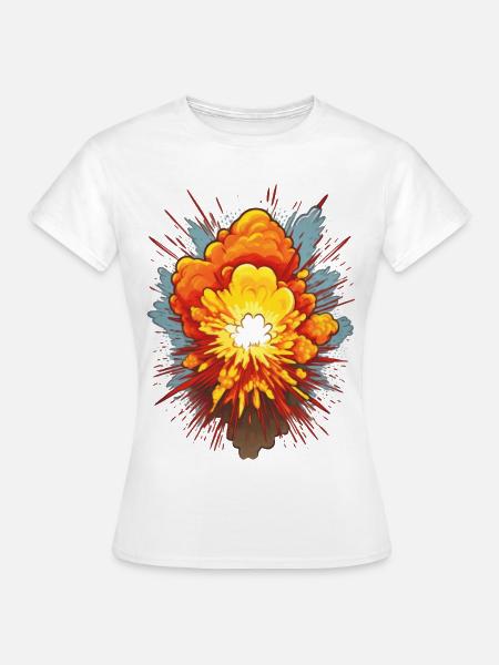 Explosion - Frauen T-Shirt - Weiß