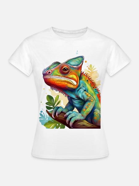 Chamäleon - Frauen T-Shirt - Weiß