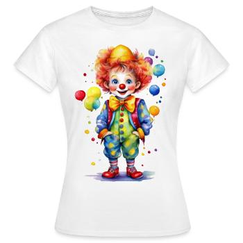 Ein Clown – Karneval / Fasching - Frauen T-Shirt - Weiß - Vorne - AI Model Female 172 dark (172cm)