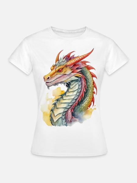 Drache - Frauen T-Shirt - Weiß