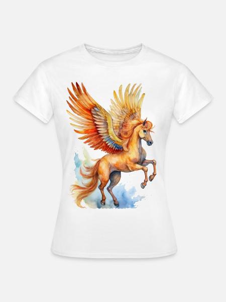 Pegasus - Frauen T-Shirt - Weiß