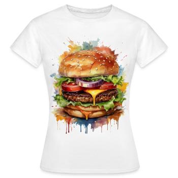 Hamburger - T-shirt Femme - blanc - Devant - AI Model Female 172 dark (172cm)
