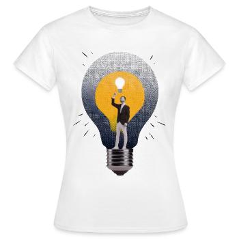 An idea or invention - Women's T-Shirt - white - Front - AI Model Female 172 dark (172cm)
