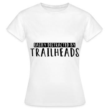 Facilement distrait par les points de départ des sentiers 3 - T-shirt Femme - blanc - Devant - AI Model Female 172 dark (172cm)