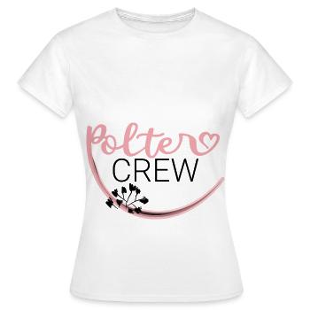 Polter Crew mit Blümchen - Frauen T-Shirt - Weiß - Vorne - AI Model Female 172 dark (172cm)