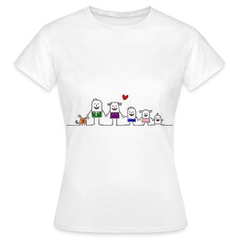 family - Women's T-Shirt - white - Front - AI Model Female 172 dark (172cm)