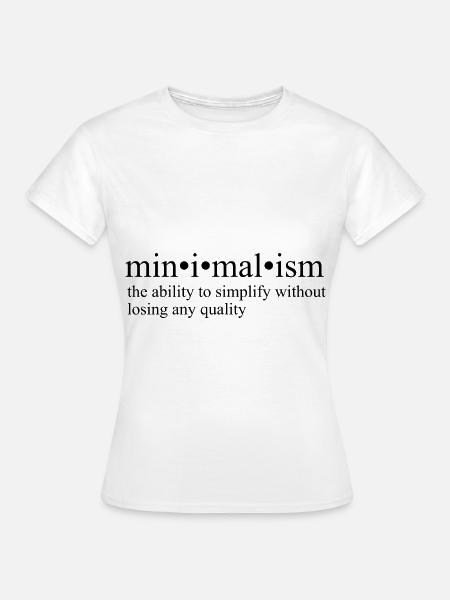 Minimalismus - Frauen T-Shirt - Weiß