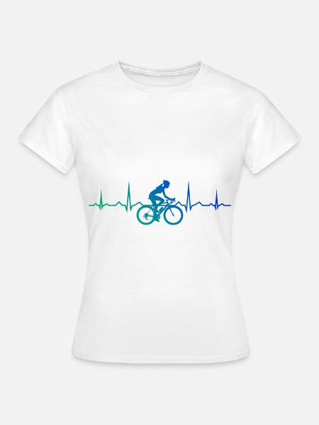 VTT VTT Vélo Vélo Homme - T-shirt Femme - blanc