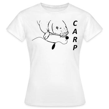 Carpfishing carp fishing carp C&R Boilie - Women's T-Shirt - white - Front - AI Model Female 172 dark (172cm)