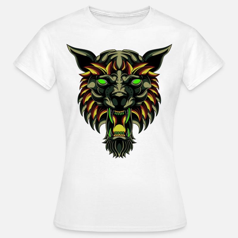 Wolf Tshirt, Wolf Lover Tshirt Werewolf - Women's T-Shirt - white
