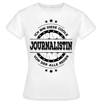 Journalistin Geburtstag Journalismus Geschenk - Frauen T-Shirt - Weiß - Vorne - AI Model Female 172 dark (172cm)