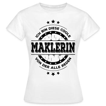 Maklerin Geburtstag Hausverkäuferin Geschenk - Frauen T-Shirt - Weiß - Vorne - AI Model Female 172 dark (172cm)