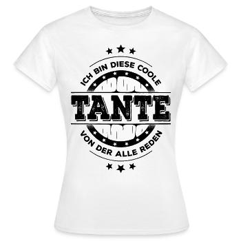 Ich Bin Tante Geburtstag Patentante Geschenk - Frauen T-Shirt - Weiß - Vorne - AI Model Female 172 dark (172cm)