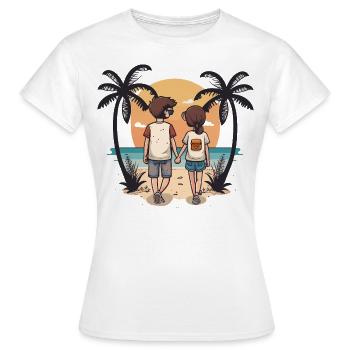 Romantischer Kurzurlaub - Frauen T-Shirt - Weiß - Vorne - AI Model Female 172 dark (172cm)