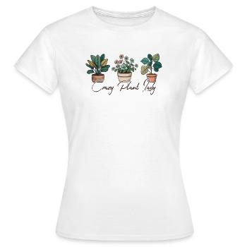 Crazy Plant Lady Garden Plants Gardener Gift - Women's T-Shirt - white - Front - AI Model Female 172 dark (172cm)