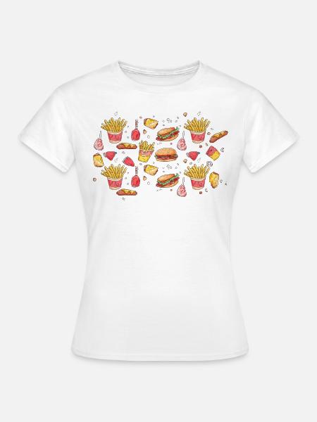 Fast food - Frauen T-Shirt - Weiß
