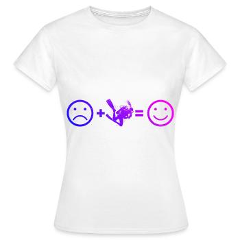 Plongée Homme Diver Diver Scuba Diver - T-shirt Femme - blanc - Devant - AI Model Female 172 dark (172cm)