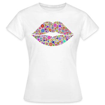 Kussmund - Frauen T-Shirt - Weiß - Vorne - AI Model Female 172 dark (172cm)