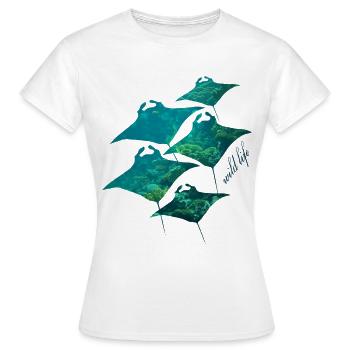 Ray Wildlife - T-shirt Femme - blanc - Devant - AI Model Female 172 dark (172cm)