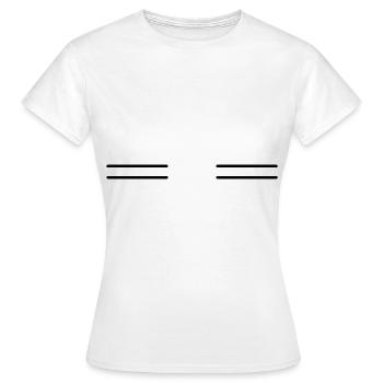Zwei doppel Striche - Frauen T-Shirt - Weiß - Vorne - AI Model Female 172 dark (172cm)