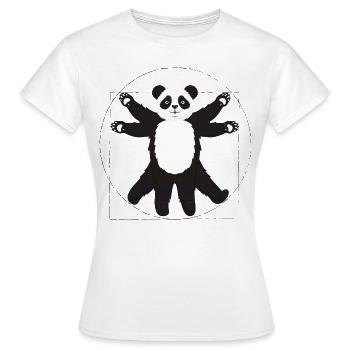 Panda Vinci - Frauen T-Shirt - Weiß - Vorne - AI Model Female 172 dark (172cm)