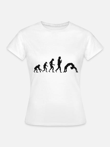 Turnen Entwicklung Tanzen Evolution - Frauen T-Shirt - Weiß
