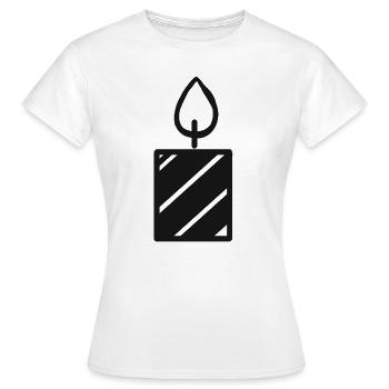 Bougies Bougies Cadeau - T-shirt Femme - blanc - Devant - AI Model Female 172 dark (172cm)