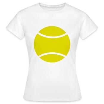 Balle de tennis cadeau sport balle le sport - T-shirt Femme - blanc - Devant - AI Model Female 172 dark (172cm)