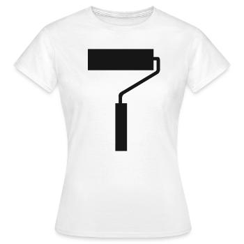 Brush Painting Brushes Painting Painter Painters Varnishers - Women's T-Shirt - white - Front - AI Model Female 172 dark (172cm)