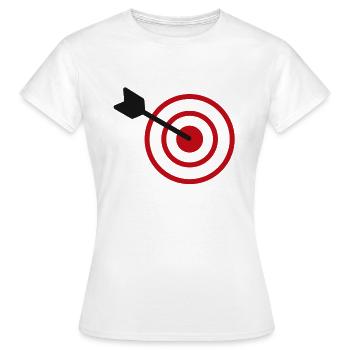 Fléchette flèche fléchettes cadeau jeu de fléchettes - T-shirt Femme - blanc - Devant - AI Model Female 172 dark (172cm)