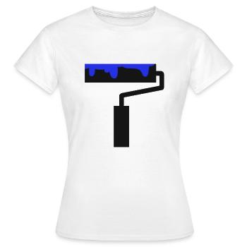 Brush painter and varnish paint brush paint - Women's T-Shirt - white - Front - AI Model Female 172 dark (172cm)
