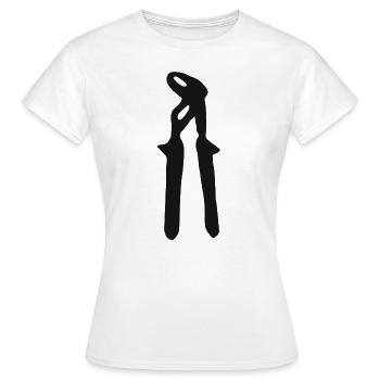 Zange Handwerker Handwerk Zangen Werkzeug - Frauen T-Shirt - Weiß - Vorne - AI Model Female 172 dark (172cm)