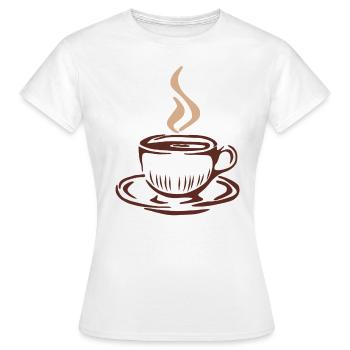 Café Café Cadeau Café - T-shirt Femme - blanc - Devant - AI Model Female 172 dark (172cm)