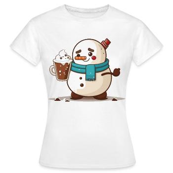 Souhaits d’hiver chaleureux - T-shirt Femme - blanc - Devant - AI Model Female 172 dark (172cm)