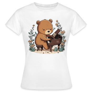Ours mélodique - T-shirt Femme - blanc - Devant - AI Model Female 172 dark (172cm)