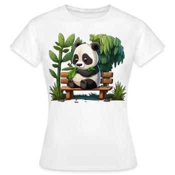 Buffet de bambou - T-shirt Femme - blanc - Devant - AI Model Female 172 dark (172cm)
