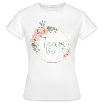 Lovely Eukalyptus - Team Braut - Frauen T-Shirt - Weiß - Vorne - AI Model Female 172 dark (172cm)