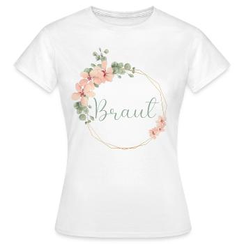 Lovely Eukalyptus - Braut - Frauen T-Shirt - Weiß - Vorne - AI Model Female 172 dark (172cm)