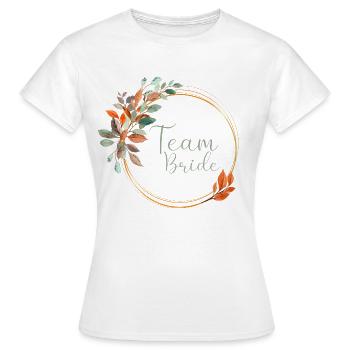 Eucalyptus Orange - Team Bride - T-shirt Femme - blanc - Devant - AI Model Female 172 dark (172cm)
