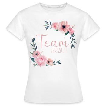 Rose Frame - Team Bride - Women's T-Shirt - white - Front - AI Model Female 172 dark (172cm)
