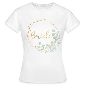 Eucalyptus Heart Menthe - Mariée - T-shirt Femme - blanc - Devant - AI Model Female 172 dark (172cm)