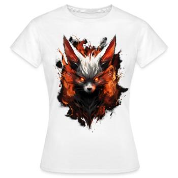Volpe Demone Fennec Demon Fox - Women's T-Shirt - white - Front - AI Model Female 172 dark (172cm)