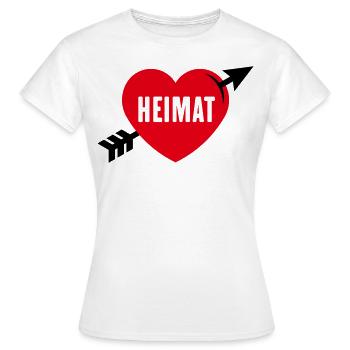 Heimatliebe (Heimat, Heimatland, Heimatstadt / 2C) - Frauen T-Shirt - Weiß - Vorne - AI Model Female 172 dark (172cm)