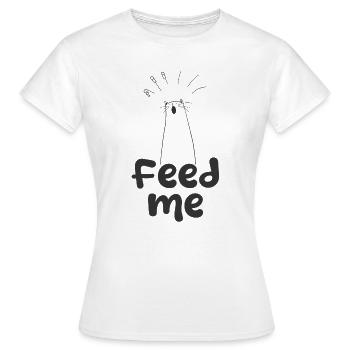Nourris-moi - T-shirt Femme - blanc - Devant - AI Model Female 172 dark (172cm)