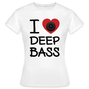 J'ADORE LA BASSE PROFONDE - T-shirt Femme - blanc - Devant - AI Model Female 172 dark (172cm)