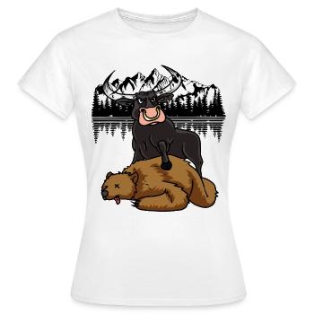 U.S. Stocks Stock Exchange Dollar Price - Women's T-Shirt - white - Front - AI Model Female 172 dark (172cm)