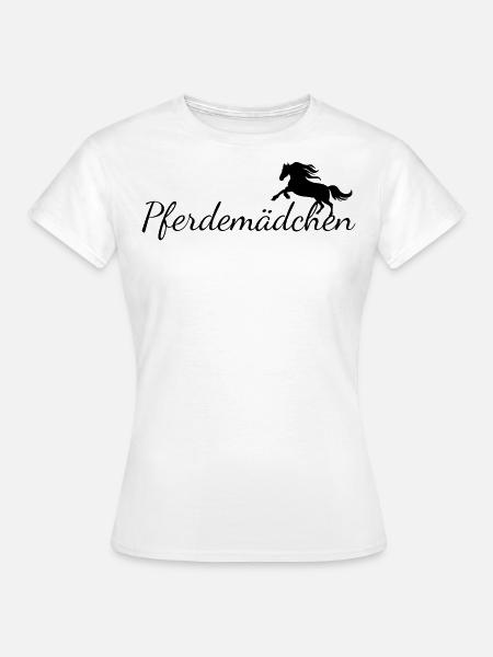 Pferdemädchen Pferd Design - Frauen T-Shirt - Weiß