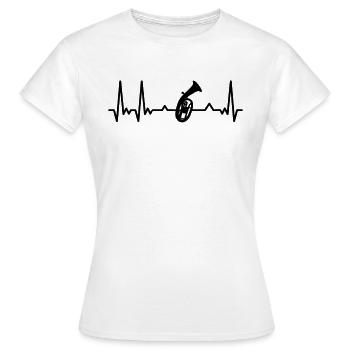 Cadeau de cor ténor en laiton - T-shirt Femme - blanc - Devant - AI Model Female 172 dark (172cm)